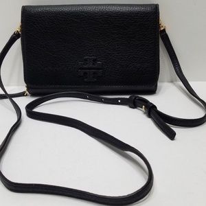 Tory Burch McGraw Flat Wallet Cross-body Black